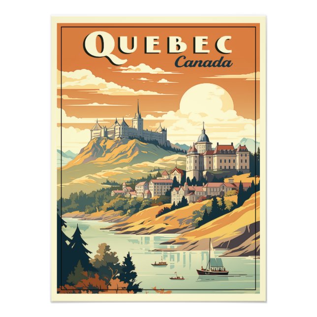 Foto Retrô do Quebec, Canadá (Frente)