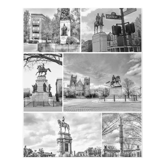 Foto Richmond VA Virginia Monuments Collage (Frente)