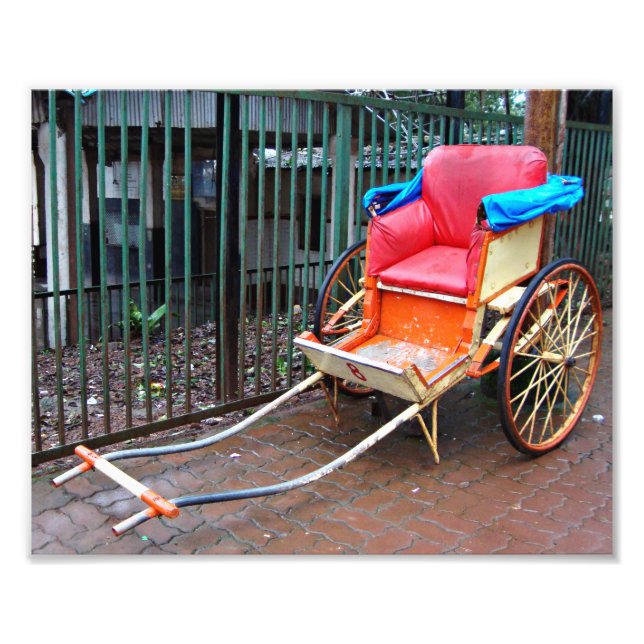 Foto Rickshaw puxado à mão em Calcutá (Calcutá), Índia (Frente)