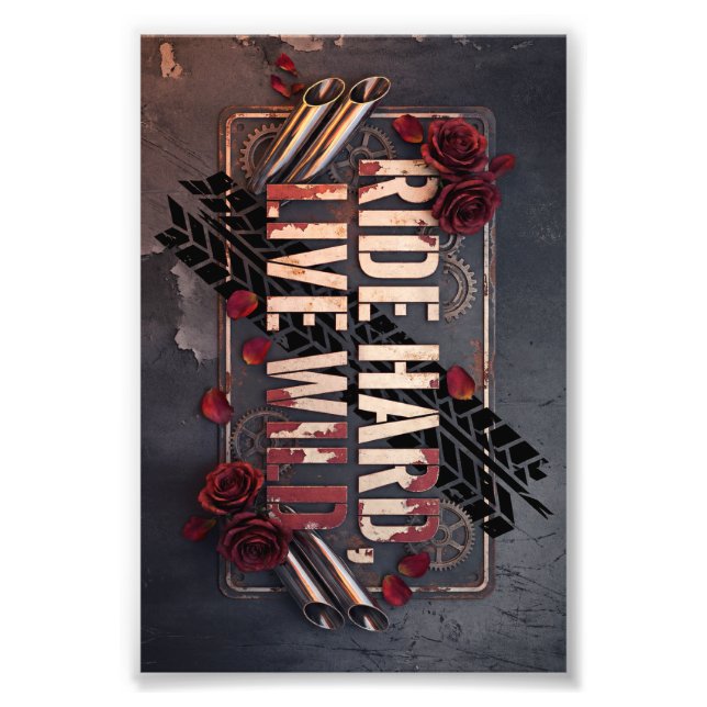 Foto ride hard live wild (Frente)