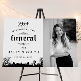 Foto RIP 20 anos Gótico crânio 30 Aniversário Fune