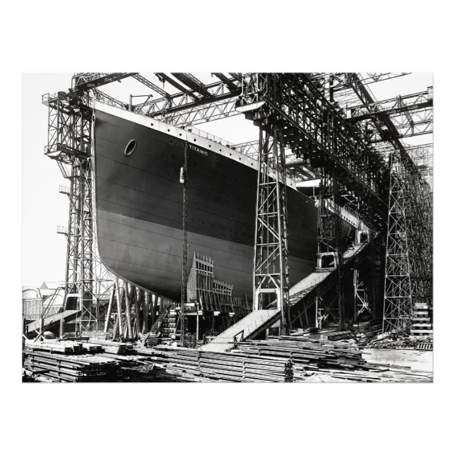 Foto RMS TITANIC Built in Drydock - Belfast 1911 (Frente)