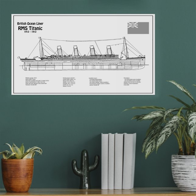 Foto RMS Titanic Ship Blueprint Planos BD (Criador carregado)