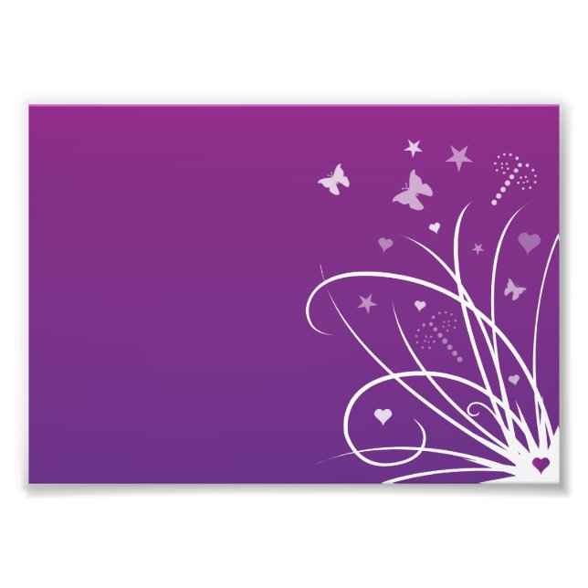 Foto Rodovalho da borboleta roxa e rosa (Frente)