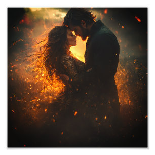 Foto Romântica Amantes na Tempestade