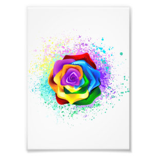 Foto Rosa de arco-íris colorido