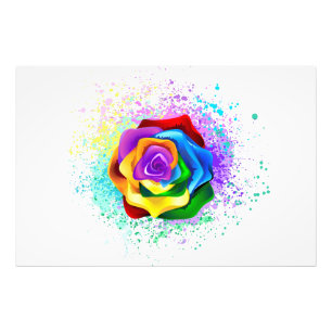 Foto Rosa de arco-íris colorido