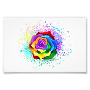 Foto Rosa de arco-íris colorido