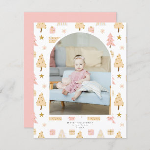 Foto rosa de árvore de Natal do BUDGET Personaliza