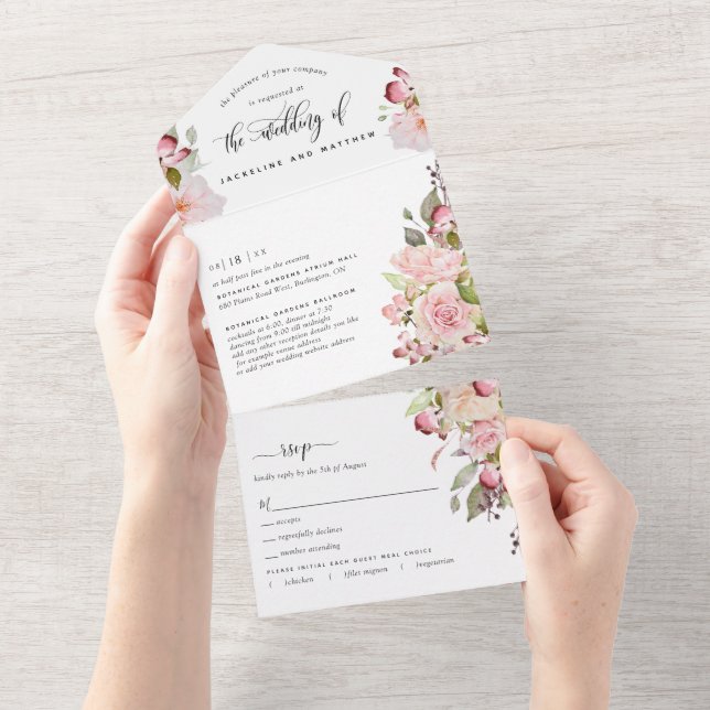 Foto, Rosa, Esbranquiçada, Lágrima De Casamento Bu (Aba destacável)