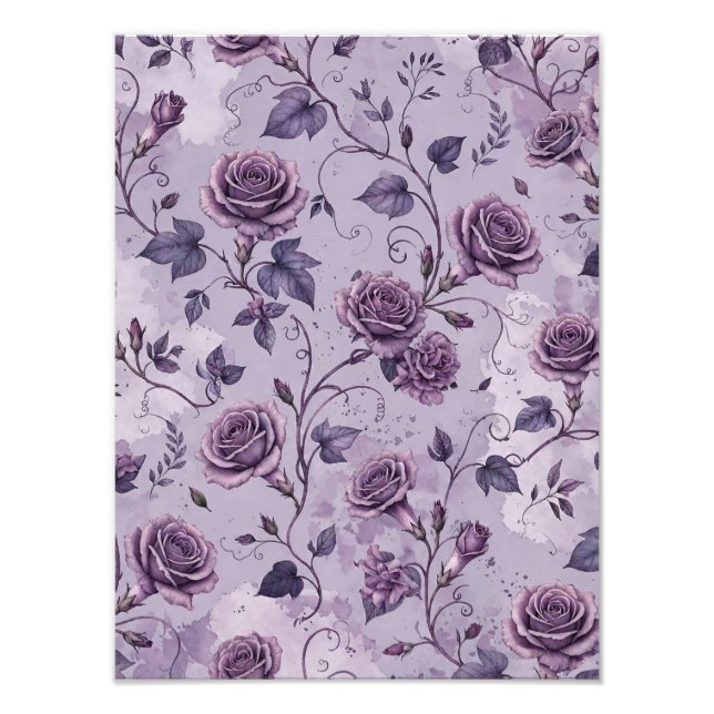 Foto Rosa Lavanda Empoeirada Tons Sonhadores Florais  (Frente)