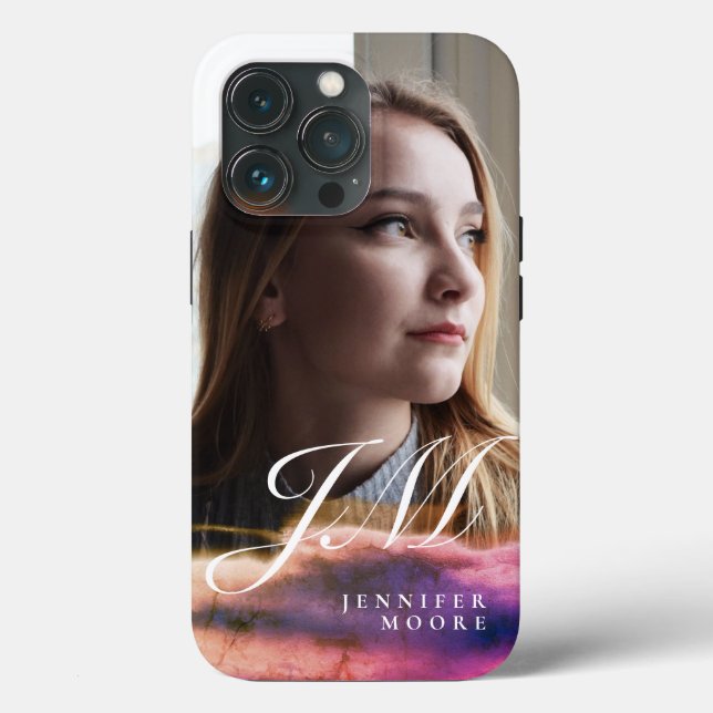 Foto Rosa Rosa Púrpura Púrpura Personalizada Chic  (Verso)