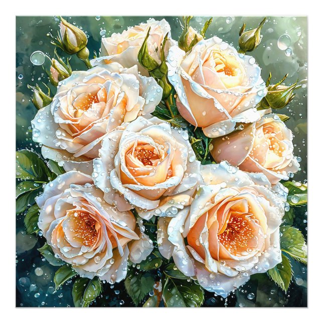 Foto Rosas bege pálido (Frente)