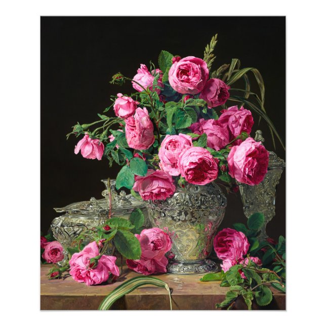 Foto Rosas de Ferdinand Georg Waldmuller (Frente)