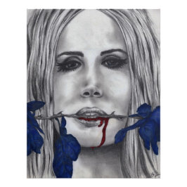 Foto Rosas de Sangue Mulher Vampira Arte de Terror Fant
