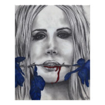 Rosas de Sangue Vampiro Gótico Horror Fantasy Art