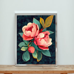 Foto Rosas rosa impressionantes em preto