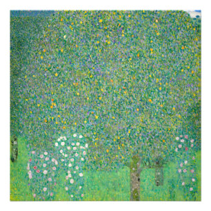 Foto Rosebushes sob as árvores por Gustav Klimt