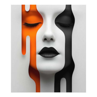 Foto Rosto de Duas Cores