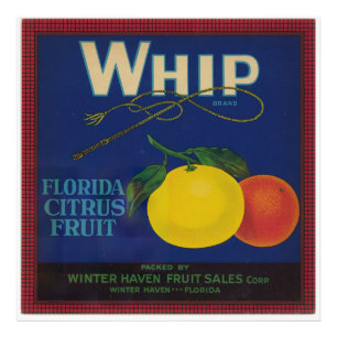 Foto Rótulo de Fruta de Citrus do Whip Vintage