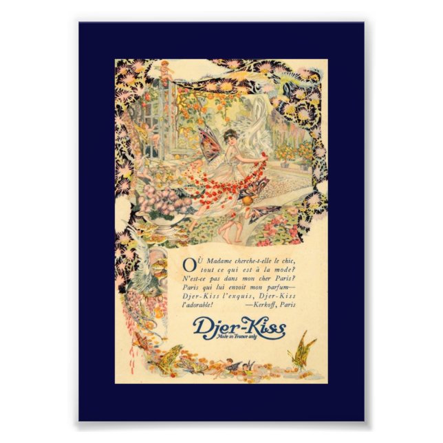 Foto Rótulo de Perfume Francês Djer-Kiss (Frente)