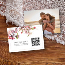Foto: RSVP Online Código QR Casamento de Cherry Bl