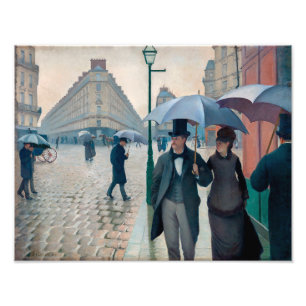 Foto Rua de Paris em Dia Chuvoso   Gustave Caillebotte 