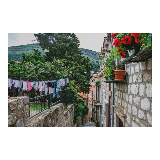 Foto Rua estreita de pedra em Dubrovnik (Frente)