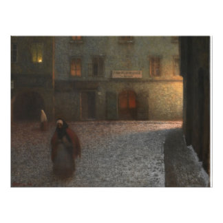 Foto Rua Evening (1906) Jakub Schikaneder