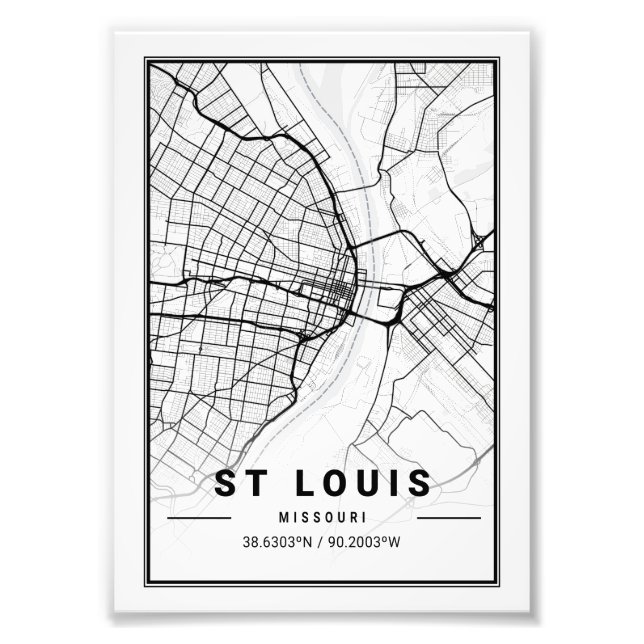 Foto Rua Louis - Missouri Ligth City Map (Frente)