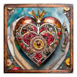 Foto Ruby Pomegranate Heart Steampunk Series