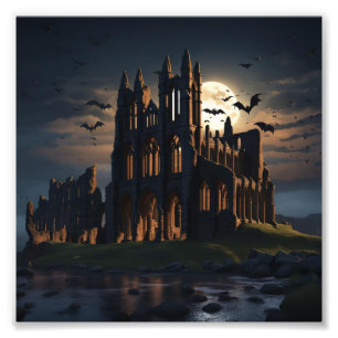 Foto Ruínas de Whitby Abbey à Noite com Bats