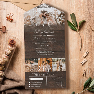 Foto Rustic Wood String Luzes de Casamento RSVP