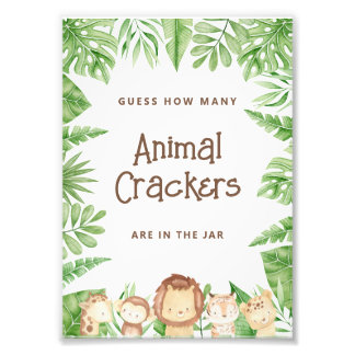 Foto Safari Guess Game Chá de fraldas - Sinal Editável