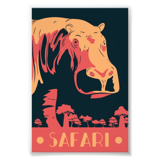 Foto Safari Hippo and Landscape (Frente)