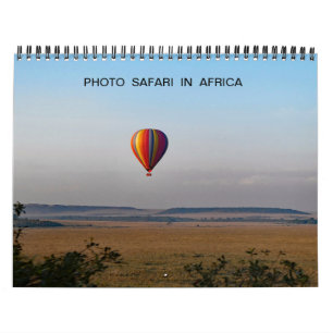FOTO SAFARI NO Calendário ÁFRICA