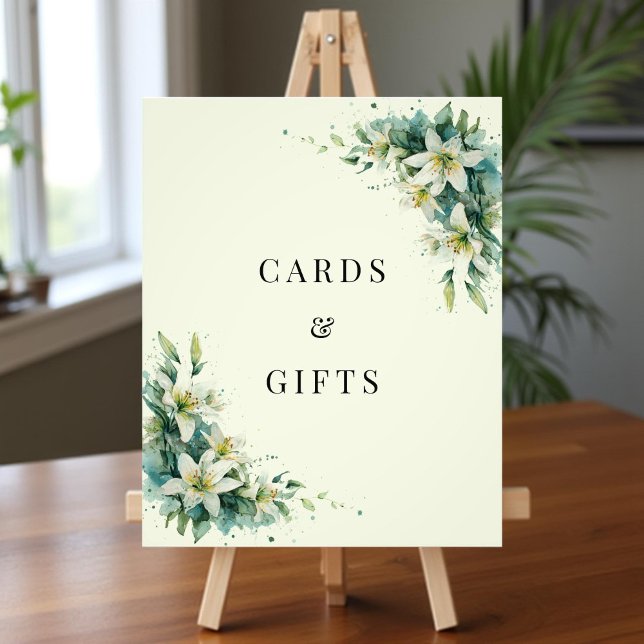 Foto Sage Green Lily Valley Floral Cards Gifts Sign (Criador carregado)