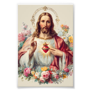 Foto Sagrado Coração de Jesus Cristão Católico Tradicio