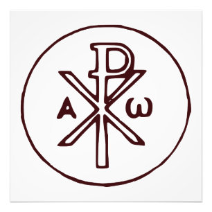 Foto Sagrado Cristograma Chi-Rho Arte Refinado