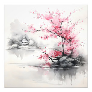 Foto Sakura sobre a pintura de lata