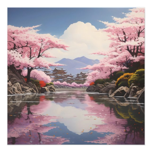 Foto Sakura sobre River Banks (Frente)