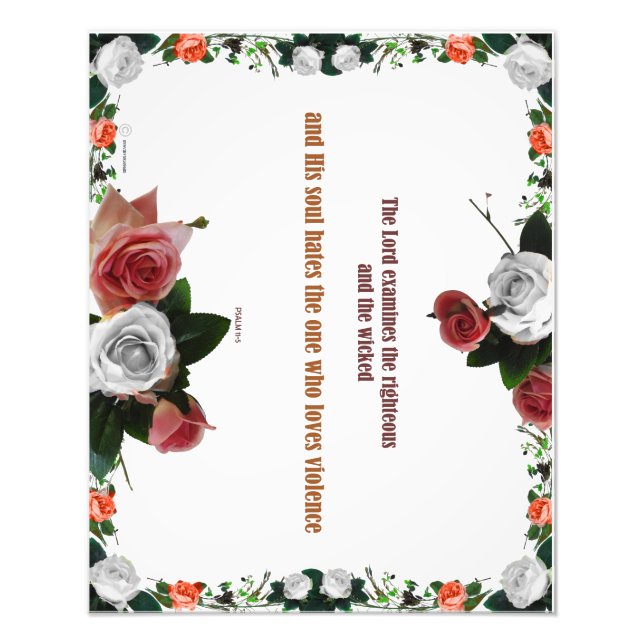 Foto Salmo 11:5, Sem Violência (Frente)