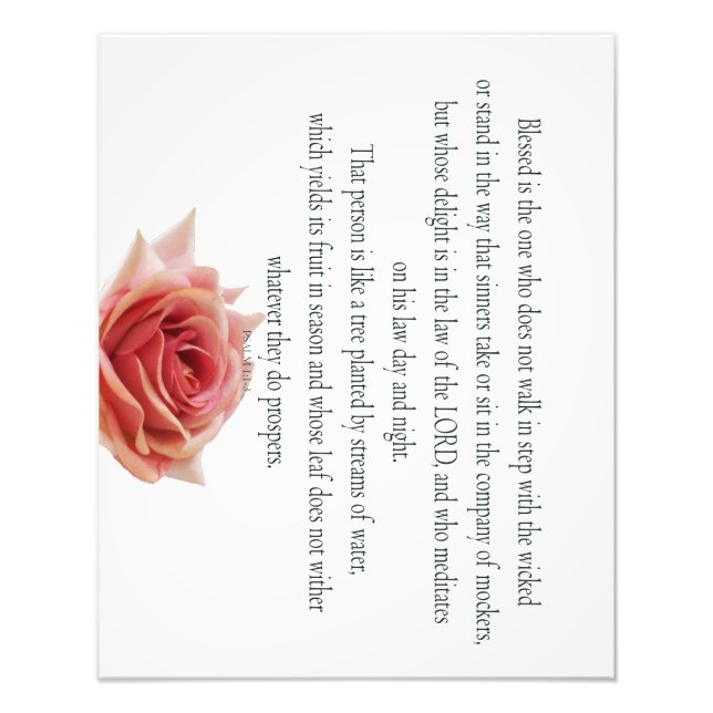 Foto Salmo 1, Dia e Noite da Lei, Fluxos de Águas, (Frente)