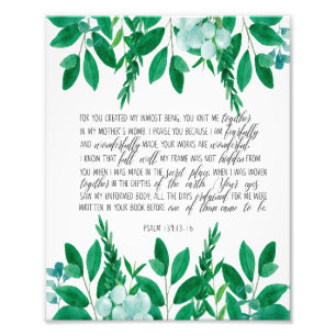 Foto Salmo "Feliz e Maravilhoso" 139:13-16