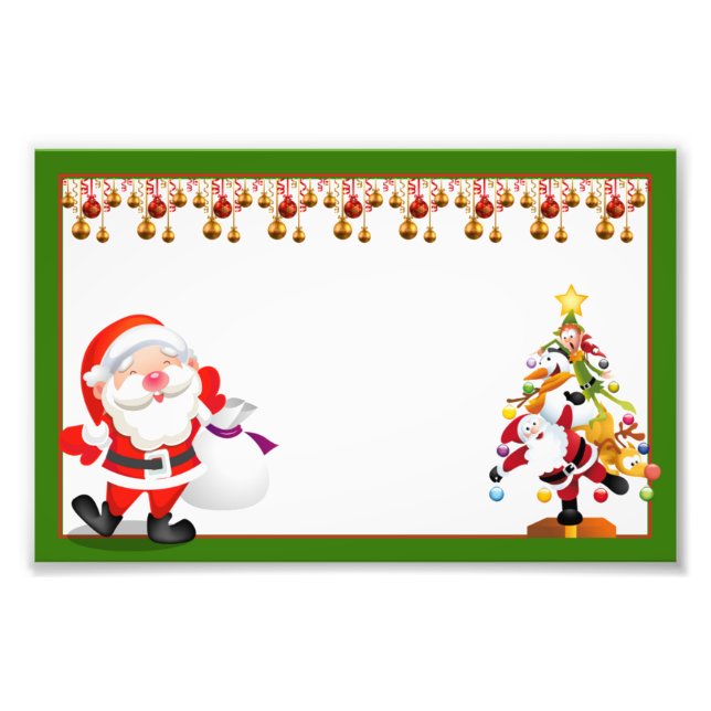 Foto Santa and christmas ornaments (Frente)