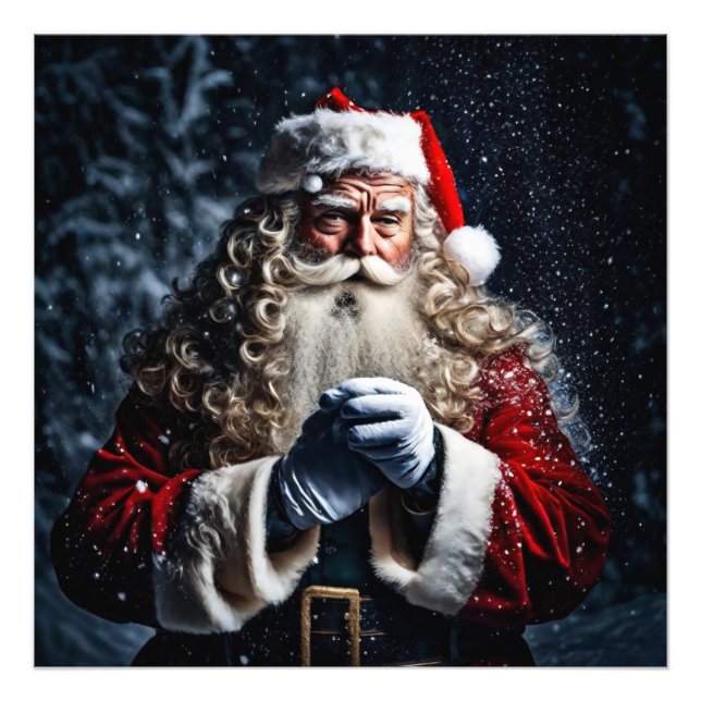 Foto Santa Claus Poster Wall Art (Frente)