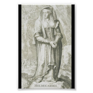 Foto Santa Hildegarda de Bingen Arte Mística Medieval