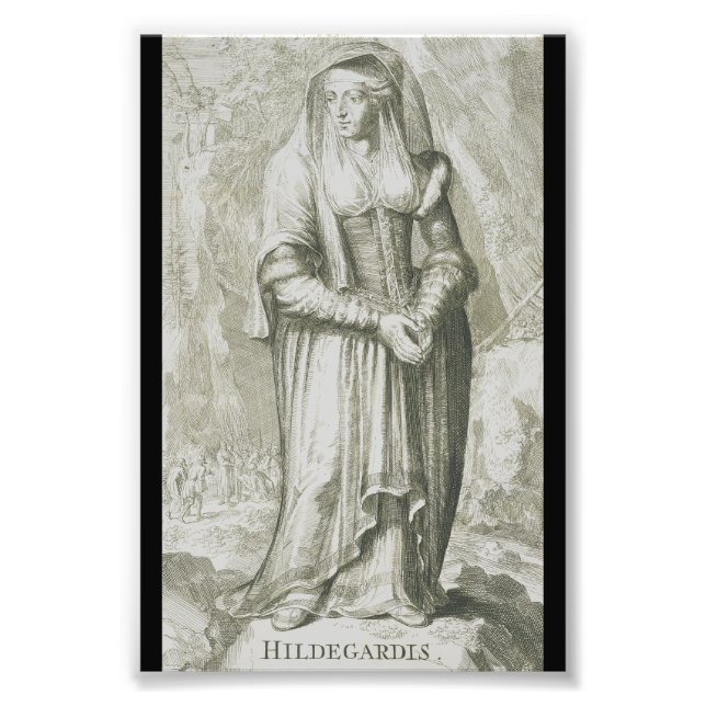 Foto Santa Hildegarda de Bingen Arte Mística Medieval (Frente)
