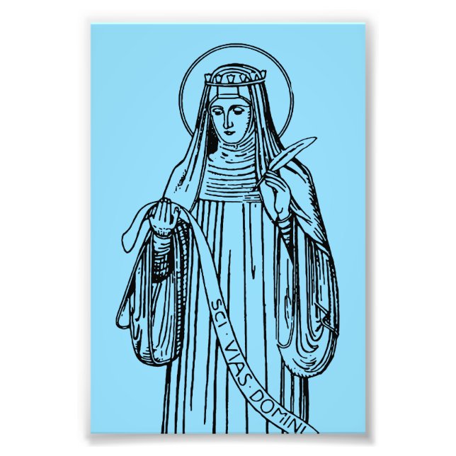 Foto Santa Hildegarda de Bingen Mística Medieval (Frente)