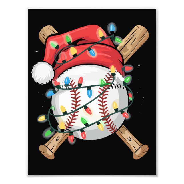 Foto Santa Sports Christmas Baseball Player  (Frente)